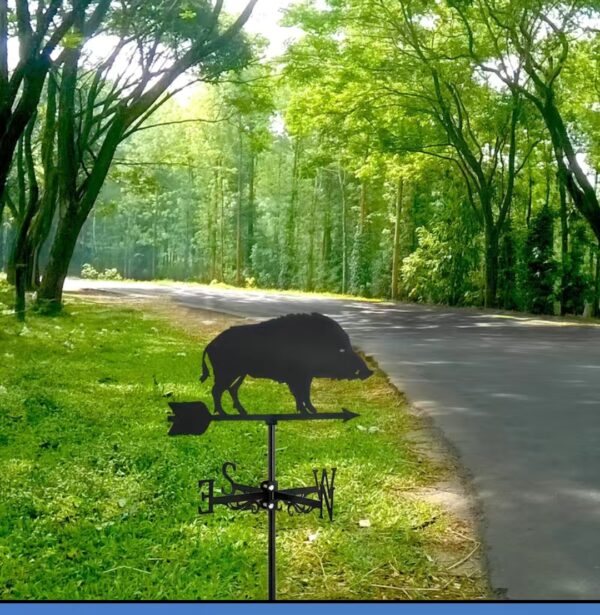 Wetterfahne, Jäger, Jagd, Wildschwein, Jagdhund Wetterfahnen Pirsch, Geschenk